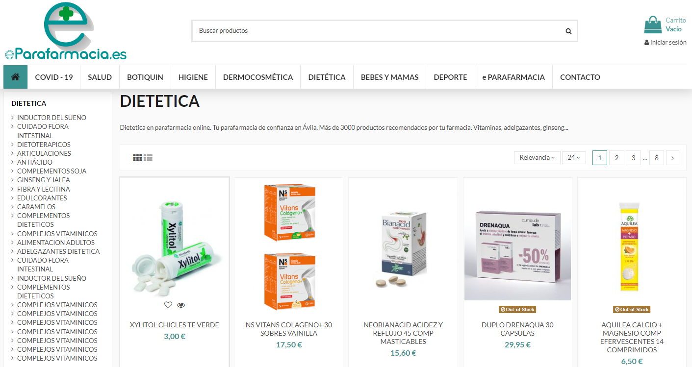 eParafarmacia Zona Dietetica