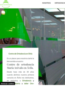 Diseño web - Ortodoncia Arévalo 