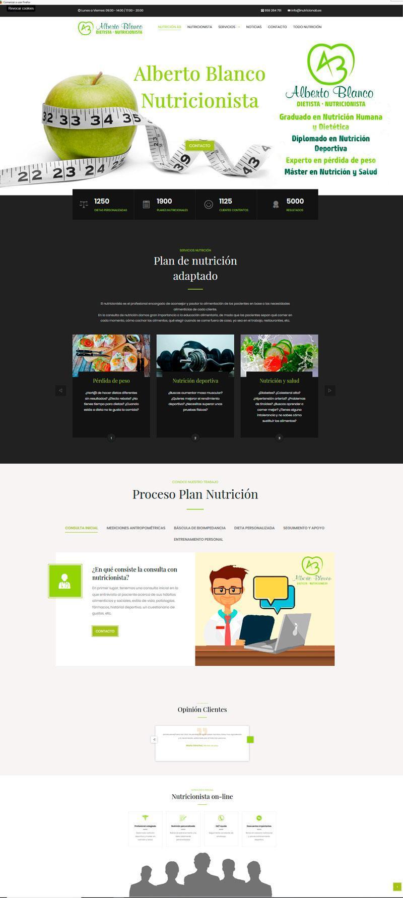 diseno web nutricionab contraluzproducciones