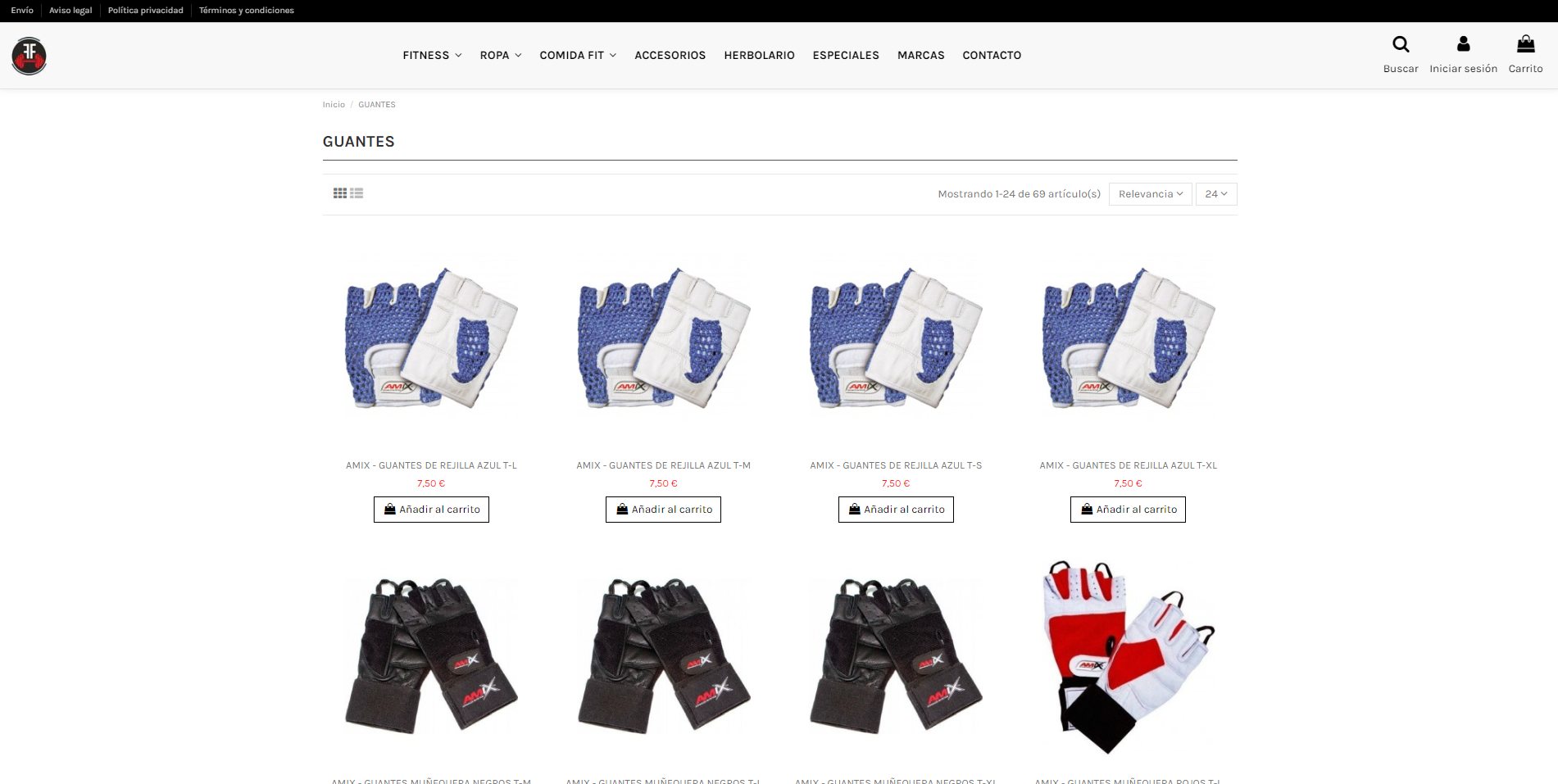 tienda fitness ventas